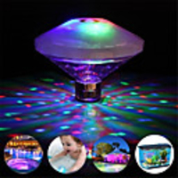 1X IP68 Floating Underwater Light RGB Submersible LED Glow Show Swimming Pool Hot Tub Spa Lamp Baby Bath Light AAA Battery Power (Come without Battery)