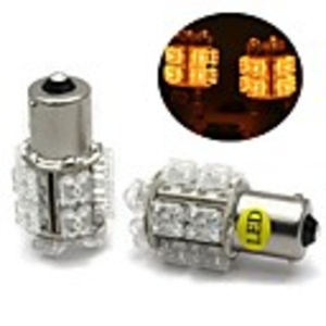 2 Amber LED Car Bulbs with 13 LED