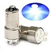 2 Blue LED T4W Car Bulbs with 4 LED