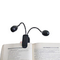 2 Dual Arm 4 LED Book Clip Light Lamp