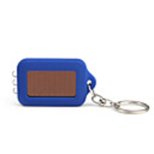 2 in 1 (2 LED 1 UV Paper Money Check)Mini Solar Power Rechargeable LED Flashlight Torch Keychain - Blue