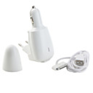2-in-1 AC Power Adapter and Car Cigarette Charger Kit for iPad 2 and iPhone 4S
