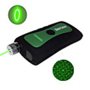 2-in-1 Green Laser Pointer with Star and Rolling Circle Pattern Heads (TRA-264)
