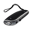 2-in-1 Hybrid Solar Power + Hand Cranked Dynamo Survival Flashlight with FM Radio and Phone Charger