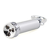 2 in 1 LED UV Paper Checking Flashlight Silver
