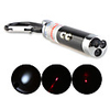 2 in 1 Mini LED Red Laser Pointer Keychain Flashlight Black