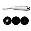 2 in 1 Mini LED Red Laser Pointer Keychain Flashlight Silver