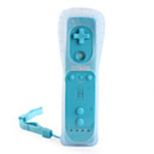 2-in-1 MotionPlus Remote Control Protective Silicon Case for Wii (Blue)