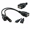 2 in 1 OTG Adapters micro usb male female to USB female cable OTG adapter for Andriod Phone