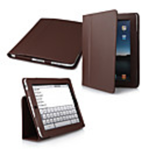 2-in-1 Protective PU Leather Carry Case Movie Stand for Apple iPad (Brown)