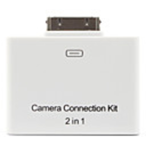 2-in-1 SD and USB Card Reader for iPad 2 (White)