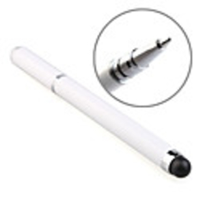 2-in-1 Sensative CapacitiveTouchpad Stylus Ball Pen for iphone/ipad(White)