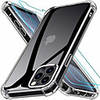 2 in 1 Slim Clear Soft TPU Silicone Cover For iPhone 12 Pro Max 12 Mini Case amp; Screen Protector Safety Glass For iPhone 11 Pro Max 11 Pro SE 2020 XS XS MAX XR 8 7 6 Plus