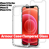 2 in 1 Slim Clear Soft TPU Silicone Cover For iPhone 12 Pro Max 12 Mini Case amp; Screen Protector Safety Glass For iPhone 11 Pro Max 11 Pro SE 2020 XS XS MAX XR 8 7 6 Plus