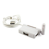 2-in-1 USB 2.0 2 Port Hub Microphone (White)
