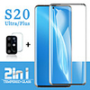 2 in1 For Samsung Galaxy S20 Ultra Protective Glass Samsung S20 Plus Screen Protector Camera Lens Tempered Glass Galaxy S20