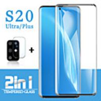 2 in1 For Samsung Galaxy S20 Ultra Protective Glass Samsung S20 Plus Screen Protector Camera Lens Tempered Glass Galaxy S20