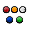 2 Inch Round Trailer Led 12V/24V Clearance Side Marker Lights 7LED with Reflectors Waterproof Sealed 2 Inch round led marker lights Fender Cab Panel Lights Grommets and Pigtails 5 Colors To Choice