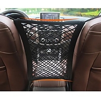 2-Layer Car Mesh Organizer Seat Back Net Bag Barrier of Backseat Pet Cargo Tissue Purse Holder Driver Storage Netting Pouch Upgrade Stretch Length Two Sides Have Spring Car Interior Accessories 1PCS miniinthebox