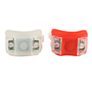 2-LED 3-Mode Fog Bicycle Light - White/Red (Pair/2 x CR2032)