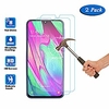 [2 pack] compatible with samsung galaxy a40 screen protector (5.9) - anti-scratch hd tempered glass protective film for galaxy a40