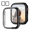 2 Pack Case with Tempered Glass Screen Protector for Apple Watch Series 7 41mmJZK Slim Guard Bumper Full Coverage Hard PC Protective Cover HD Ultra-Thin Cover for iWatch 41mm AccessoriesBlackBlack miniinthebox