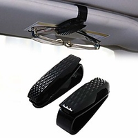 2 Pack Glasses Holders for Car Sun Visor Sunglasses Eyeglasses Holder Clip Hanger Mount with Ticket Card Clip miniinthebox