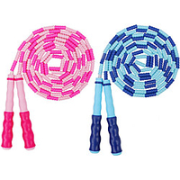 2 Pack Kids Jump Rope Soft Beaded Skipping Rope for Girls Boys Kids Fitness Equipment Adjustable Tangle-Free Workout Skip Rope School Jumping Rope for Men Women Kids Outdoor Yard Game Toy 9 Feet miniinthebox