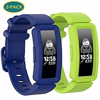 2 pack Smart Watch Band Compatible with fitbit ace 2 bands for kids,  boys girls soft silicone bracelet accessories sports watch straps wristbands replacement watch band for fitbit ace2 miniinthebox
