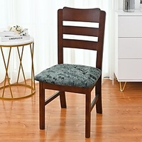 2 Pack Stretch Solid Color Chair Seat Covers,  Removable Washable Anti-Dust Dinning Room Chair Seat Cushion Slipcovers miniinthebox