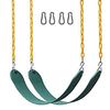 2 Pack Swings Seats Heavy Duty 66 Chain Plastic Coated - Playground Swing Set Accessories Replacement with Snap Hooks (Green) miniinthebox