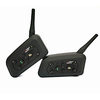 2 Pack V6-1200 Motorcycle Helmet Bluetooth Intercom 1200 Meter Wireless Motorcycle Headset Waterproof Wireless BT Interphone