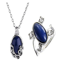 2 packs unisex vampire diaries elena sapphire crystal daylight ring and katherine sapphire crystal pendant daywalking necklace (11)