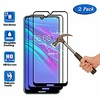 2 pcs [full coverage] compatible with huawei y6 2019 and huawei y6 prime 2019 screen protector (6.09),  anti-scratch hd tempered glass protective film