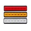 2 Pcs 1.5W 7 LED Truck Pickup Lorry Smoked Lens Amber Side Marker Light