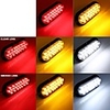 2 Pcs 24 LED 4.8W 6000K Oval Clear Lens Red Parking Brake Tail Light Camper Dump ATV