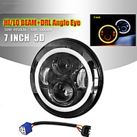 2 Pcs 7 Inch Halo Ring Amber Angel Eye LED Headlights Hi/Low Beam Round Headlamp DRL For Lada 4x4 Urban Niva Motorcycle Off-Road 4x4 Vehicles Headlamp