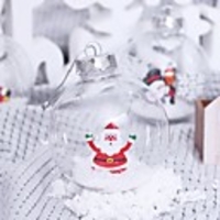 2 Pcs 8cm Transparent Christmas Balls Ornaments for Xmas Tree - Shatterproof Christmas Tree Decorations Hanging