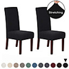 2 Pcs Chair Cover Dining Chair Slipcover Super Fit Stretch Removable Washable Short Dining Chair Protector Cover Seat Slipcover for Hotel/Dining Room/Ceremony/Banquet Wedding Party