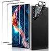2 pcs Galaxy S22 Ultra Screen Protector with 2 Pcs Camera Lens Protector Fingerprint Unlock Support 9H Hardness Tempered Glass Scratch Resistant for Samsung Galaxy S22 Ultra 3D Curved miniinthebox