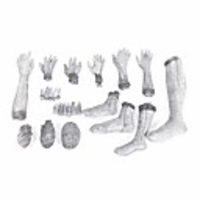2 Pcs Halloween Decorations Halloween Breaking hands and feets Decorations