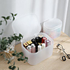 2 PCS Manicure Cotton Piece Box Carrying Aneroid Manicure Tools Desktop Din Pen Container Box Cotton Swab Nails