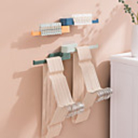 2 PCS Multi-functional Rotate Clothes Tree Receive Artifact Perforated Toilet tTo Receive Free Shelf Bathroom Towel Bath Towel Hanging Rack