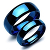 2 pcs stainless steel our love pure as the sea noble ocean blue couple rings wedding band