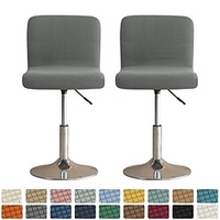 2 Pcs Stretch Bar Stool Cover Pub Counter Stool Chair Slipcover for Dining Room Cafe Furniture Seat Cover Stretch Protectors Non Slip with Elastic Bottom miniinthebox
