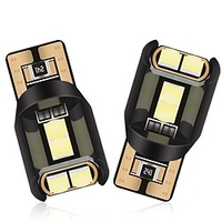 2 PCS T10 W5W 194 LED Bulb For Car LED Signal Light Canbus Free Error Chips 12V White Auto Wedge Side Trunk Lamps 6SMD White miniinthebox
