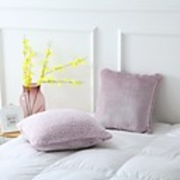 2 pcs Velvet Pillow Cover,  Solid Colored Square Traditional Classic