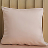 2 pcs Water Washed Silk Pillow Cover,  Pink Solid Colored Square Traditional Classic