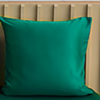 2 pcs Water Washed Silk Pillow Cover,  Solid Colored Square Traditional Classic