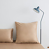 2 pcs Water Washed Silk Pillow Cover,  Solid Colored Square Traditional Classic